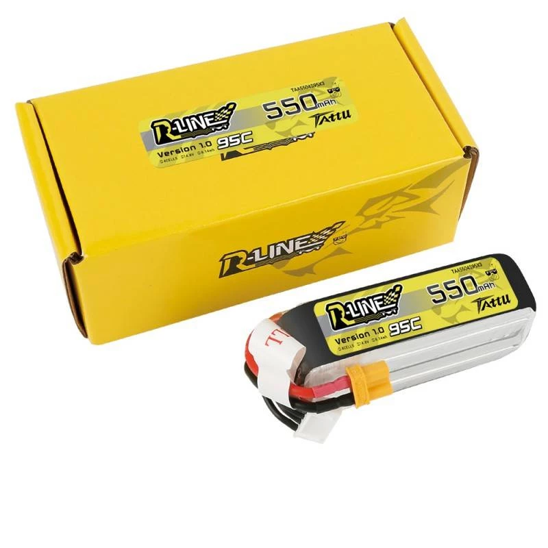 Bateria Tattu R-Line 550mAh 14,8V 95C 4S1P — pack LiPo para modelos RC