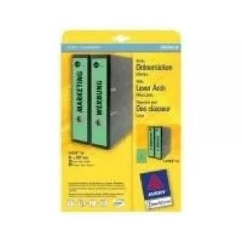 Etiquetas para dossiê Avery L4754-20 verde 61 x 297mm