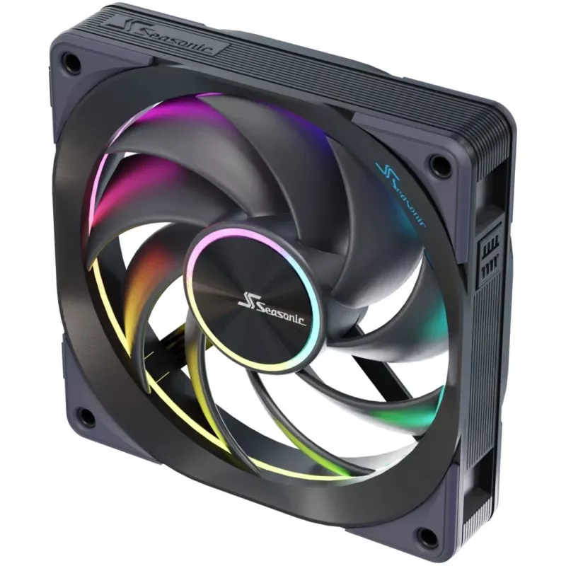 Ventoinha Seasonic MagFlow ARGB 12 cm 2000 RPM preta