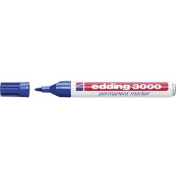 Marcador permanente Edding 3000 azul 10 unidades