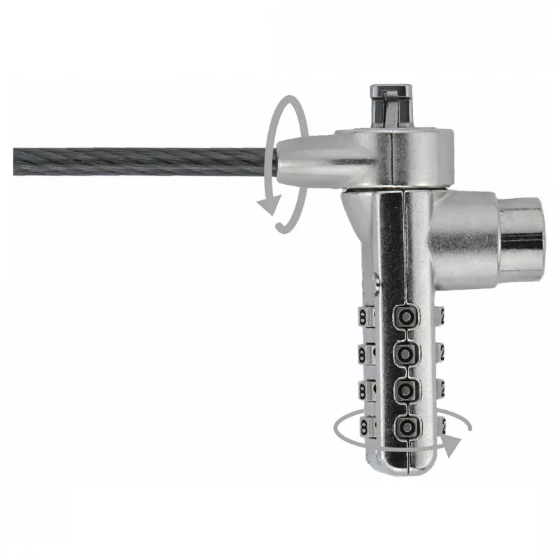 Cabo de segurança Dicota T-Lock, combinação, fechado ranhura 3x7mm