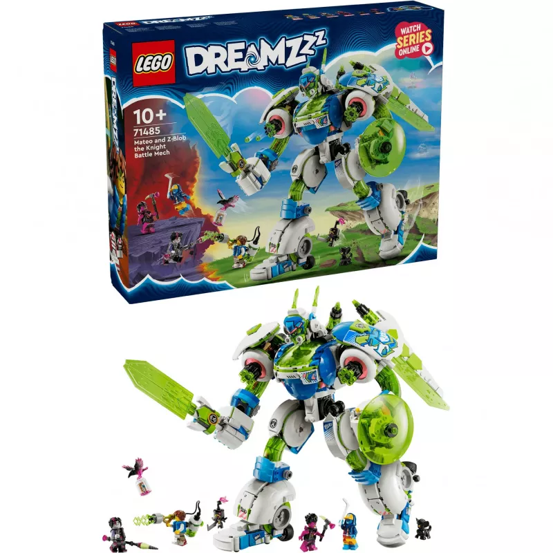 Brinquedo de construção LEGO Mateo e Z-Blob o Mech Cavaleiro Conjunto 71485 — Minifigura e conjunto de mech de construção