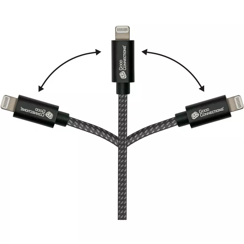 Good Connections Cabo de carregamento e dados USB 2.0 para iPhone/iPad/iPod conector USB-C para Lightning - O cabo de alta qualidade e oficialmente certificado pela Apple