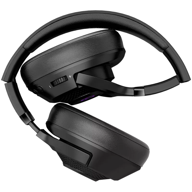 Lorgar Noah 702 (LRG-GHS702) auscultadores gaming sem fios, Bluetooth 5.3, recetor USB, AUX de 3,5 mm, drivers de 40 mm, 1000 mAh, RGB, pretos