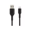 Cabo entrançado USB-Lightning 15 cm preto