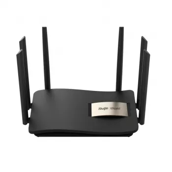 Router de mesa RUIJIE RG-EW1200G PRO Dual-Band Wi-Fi 5, 1300 Mbps, 6 antenas externas, 4 portas Gigabit LAN