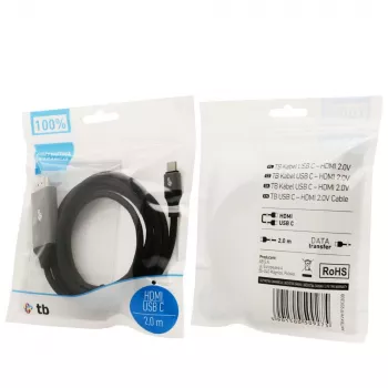 Cabo TB HDMI 2.0V - USB 3.1 Type C (AKTBXVH1P20C20B)