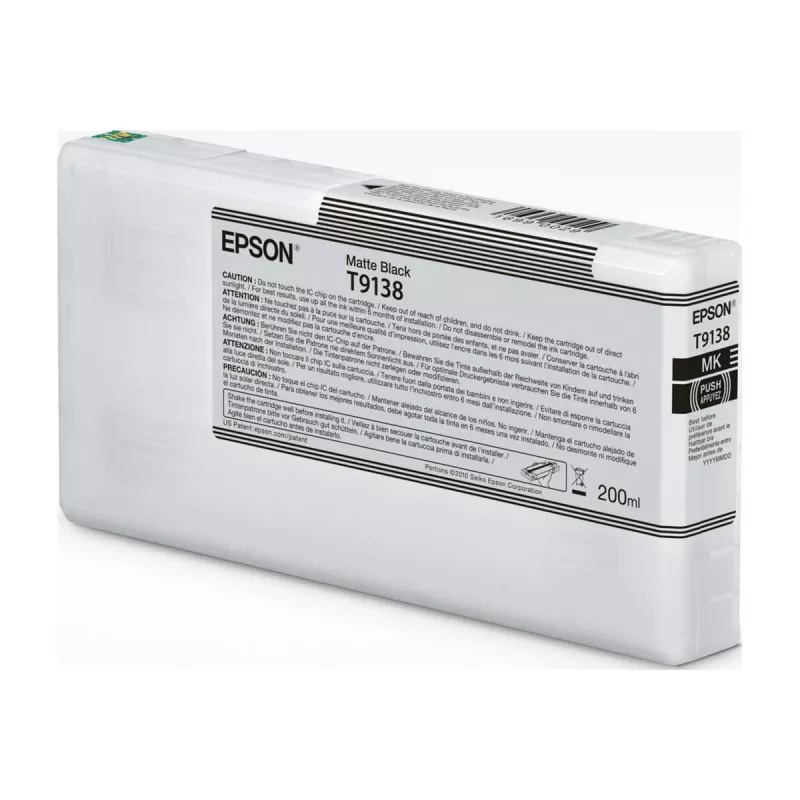 Tinteiro Epson T9138 Preto mate 200 ml – Tinteiro preto mate