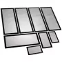 Conjunto de filtros de poeira Demciflex para Lian Li PC-O11 Air - preto/preto