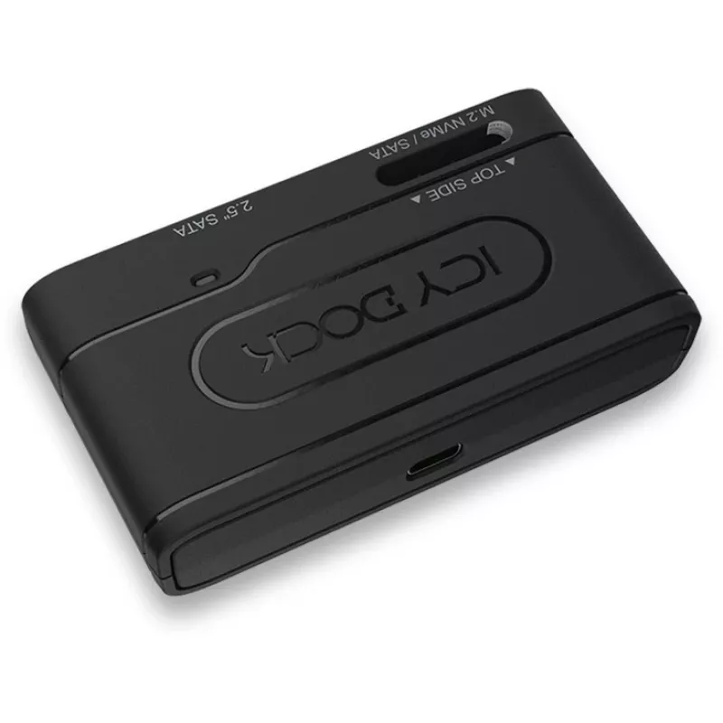 ICY DOCK EZ-Adapter MB104U-1SMB - controlador de armazenamento - 2.5, M.2 (6,4 cm) - M.2 Card (PCIe NVMe & SATA) / SATA SSD - USB 3,2 (Gen 2) - preto (MB104U