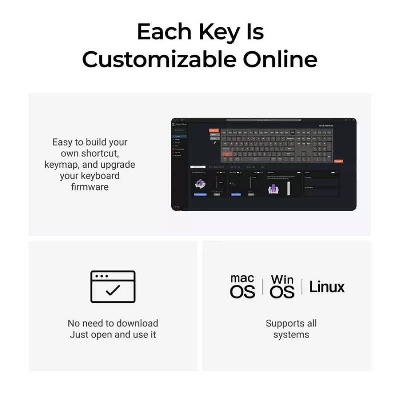 Teclado mecânico Keychron Q6 HE QMK com estabilizadores magnéticos Gateron Double‑Rail
