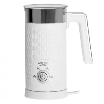 Espumador de leite automático Adler AD 4494 Metallic White — 130 ml de espuma, 300 ml de aquecimento, 500 W