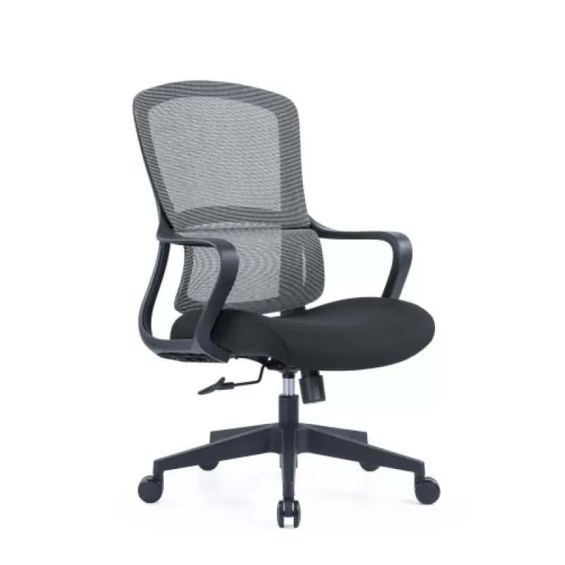 Cadeira de escritório ergonómica Up Up Darwin preto, tecido preto + rede cinzenta