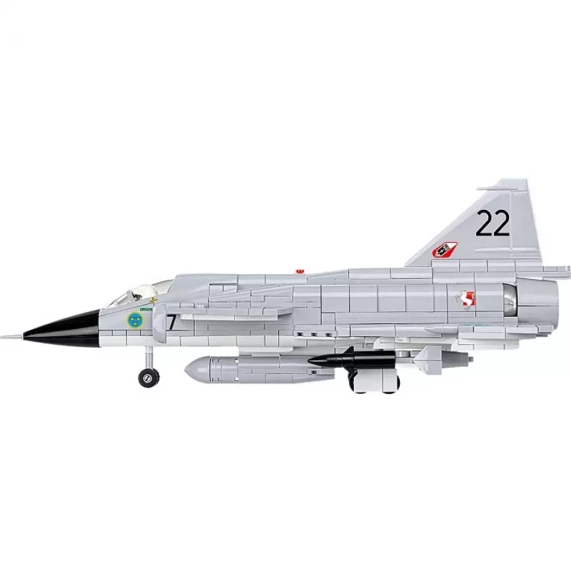 Conjunto de construção Cobi Blocks Saab AJ 37 Viggen 881 peças