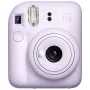 Máquina fotográfica instantânea Fujifilm Instax Mini 12 roxa — imagem 86×54 mm, filme 62×46 mm, distância focal 60 mm