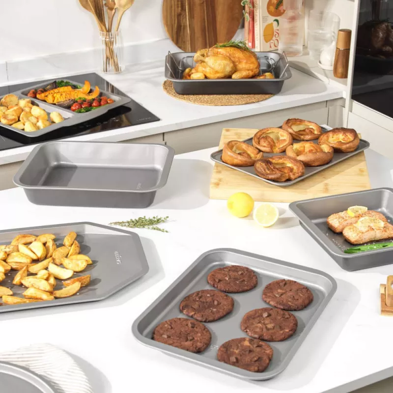 Tabuleiro de forno Salter BW13673 design dividido antiaderente
