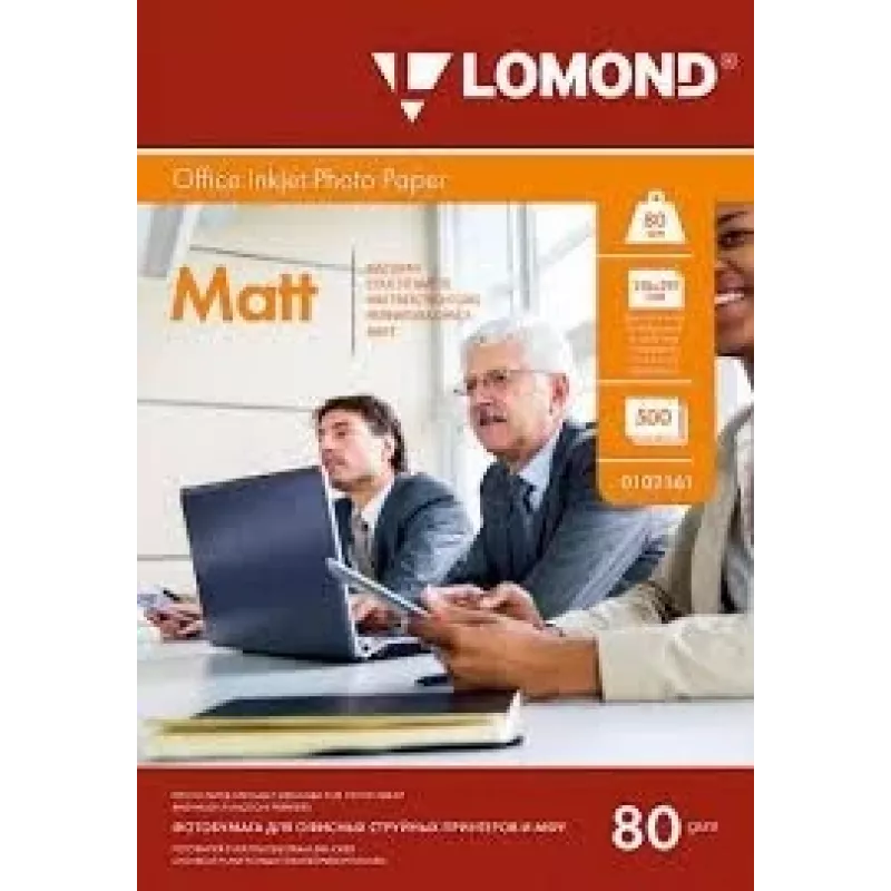 Papel fotográfico a jato de tinta Lomond mate 85 g/m² A4, 500 folhas, frente e verso