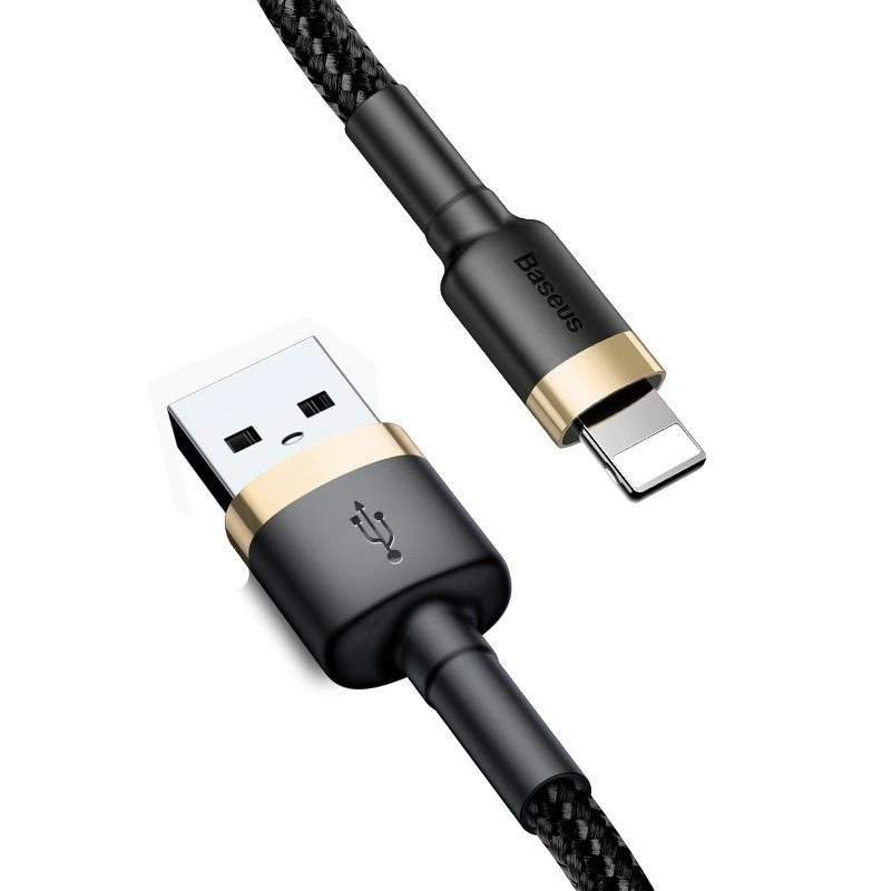 Cabo Baseus Cafule USB Lightning 1,5 A 2 m (dourado+preto)