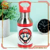 Garrafa de água metálica Paladone Super Mario com palhinha