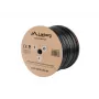 Cabo de rede LANBERG Cat5e U/UTP LCU5-12CU-0305-BK, 24 AWG cobre, 305 m, preto