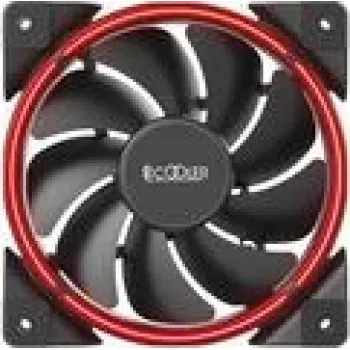 Ventoinha para caixa PCCOOLER CORONA-RED 120mm, 1000–1800 rpm, LED vermelho