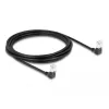 Cabo de rede DeLOCK RJ45 Cat.6A S/FTP fino 90° inclinado para baixo 3m preto