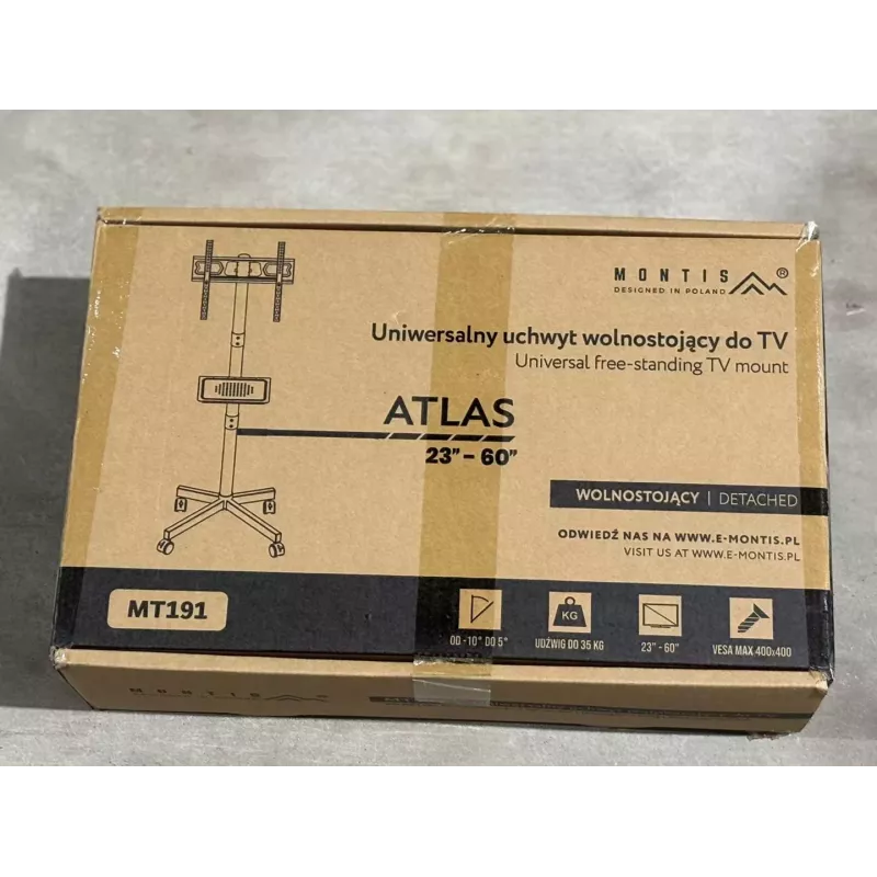 MONTIS MT191 ATLAS Suporte de TV móvel para 23-60 polegadas, VESA 400x400, preto