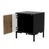 Mesa de cabeceira Cama Meble MERCI 44x40x52,5 cm, preto e carvalho, MDF/aglomerado, pack de 2
