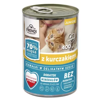Comida húmida para gatos Frendi junior com frango 400 g