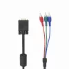 Cabo VGA para 3×RCA SBOX VGA-1022 M/M 2 m, ficha VGA para três RCA composite, 2 metros de comprimento
