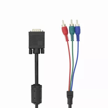 Cabo VGA para 3×RCA SBOX VGA-1022 M/M 2 m, ficha VGA para três RCA composite, 2 metros de comprimento