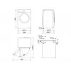 Máquina de lavar de carga frontal Smeg WNP96SLAAIN 9 kg, 1600 rpm, classe A, 600×580×840 mm, branco