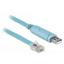 Adaptador Delock USB 2.0 Type-A macho para série RS-232 RJ45 macho 2m azul