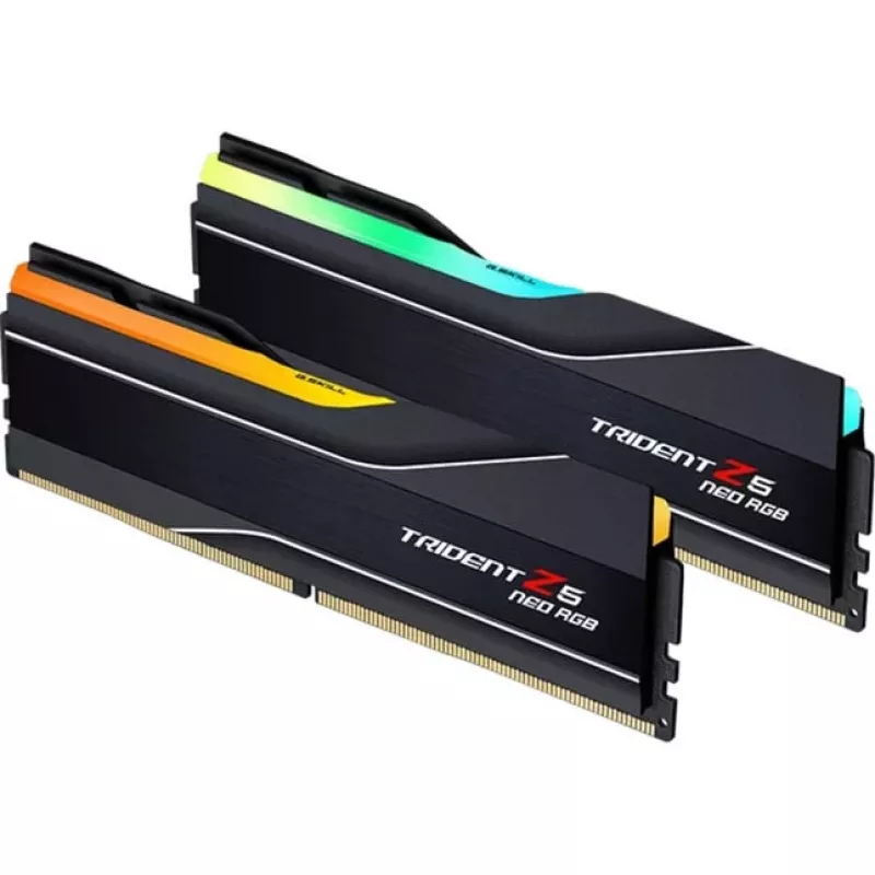 DIMM 64 GB DDR5-6000 (2x 32 GB) Dual-Kit, memória RAM preta, F5-6000J2636H32GX2-TZ5NR, Trident Z5 Neo RGB, AMD EXPO