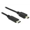 Cabo USB DeLOCK 83603 USB 2.0 1m USB C Mini-USB B preto