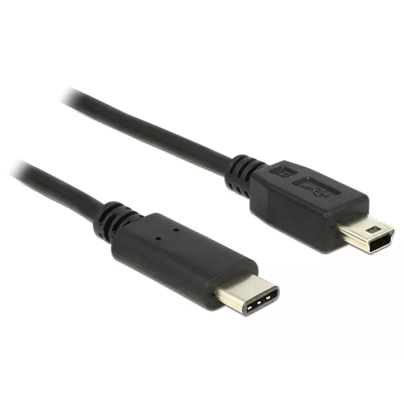 Cabo USB DeLOCK 83603 USB 2.0 1m USB C Mini-USB B preto