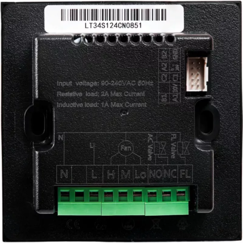 Shelly LinkedGo ST802-B termóstato HVAC inteligente, Wi-Fi, Bluetooth, compatível com Apple Home e Google Home, preto