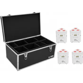 Conjunto de luz EUROLITE 4x AKKU TL-3 TCL branco — conjunto de iluminação portátil a bateria