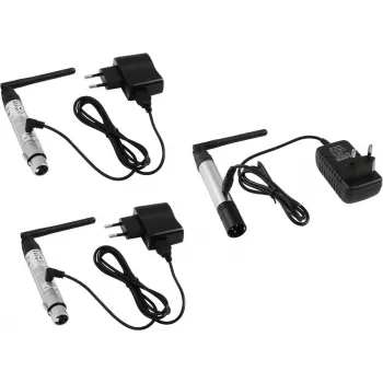 Conjunto EUROLITE QuickDMX emissor 1x + recetor 2x (modelo 20000027)