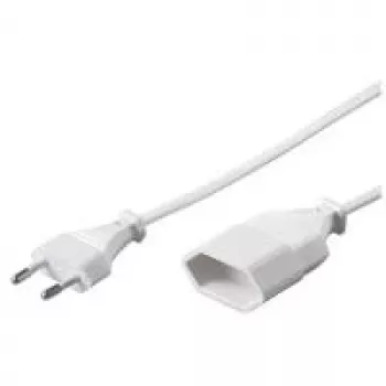Extensão Euro Wentronic Goobay, 3 m, branco - ficha Euro (Type-C, CEE 7/16) > conector fêmea Euro (Type-C, CEE 7/16) (50507)