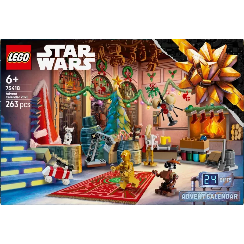 Calendário do Advento LEGO Star Wars 2025 — conjunto 75418, minifiguras e modelos de construção sazonais