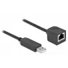 Cabo de ligação série DeLOCK 64163 USB 2.0 Type-A para RS-232 RJ45 50 cm preto