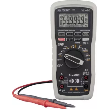 Multímetro digital portátil Voltcraft VC 480 à prova de água IP67 CAT IV 1000 V contagens de display (VC-16821325)