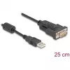 Adaptador DeLOCK USB 2.0 Type-A para série RS-232 D-Sub 9 pinos macho 0,25 m