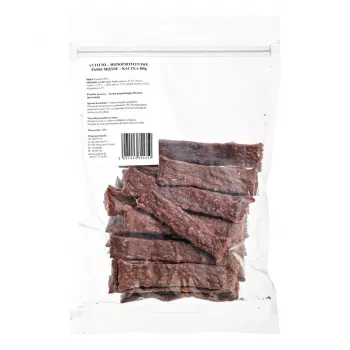 PETITTO tiras de carne monoproteicas pato 400 g — snack de treino de uma só proteína para cães, proteína 47,3 %, gordura 23,4 %