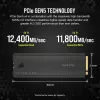 CORSAIR MP700 PRO - SSD - 1TB - interno - M.2 2280 - PCI Express 5,0 x4 (NVMe) - AES de 256 bits (CSSD-F1000GBMP700PRO)