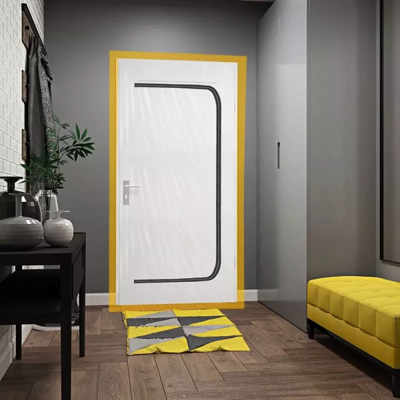 Porta de proteção contra pó para obras XXL, cortina de pó 230 x 135 porta