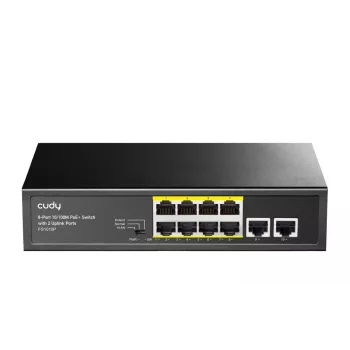 Cudy FS1010P Switch de rede Fast Ethernet (10/100) Power over Ethernet (PoE) preto
