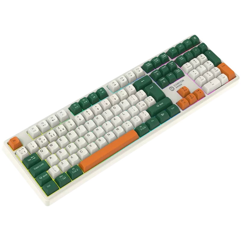 Teclado mecânico sem fios CANYON Shadder GKW-11 RGB Branco