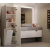 Armário de casa de banho Nel DD 1K cesto cor caxemira portas altas